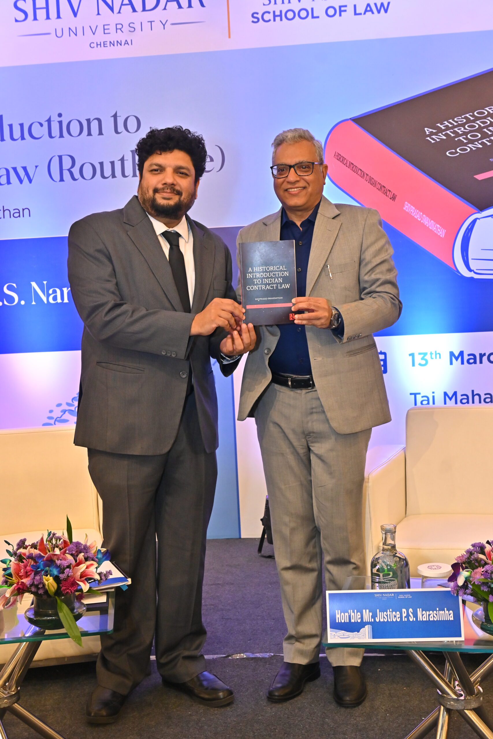 Hon’ble Justice P. S. Narasimha Launches Book Examining the Origins and Evolution of Indian Contract Law