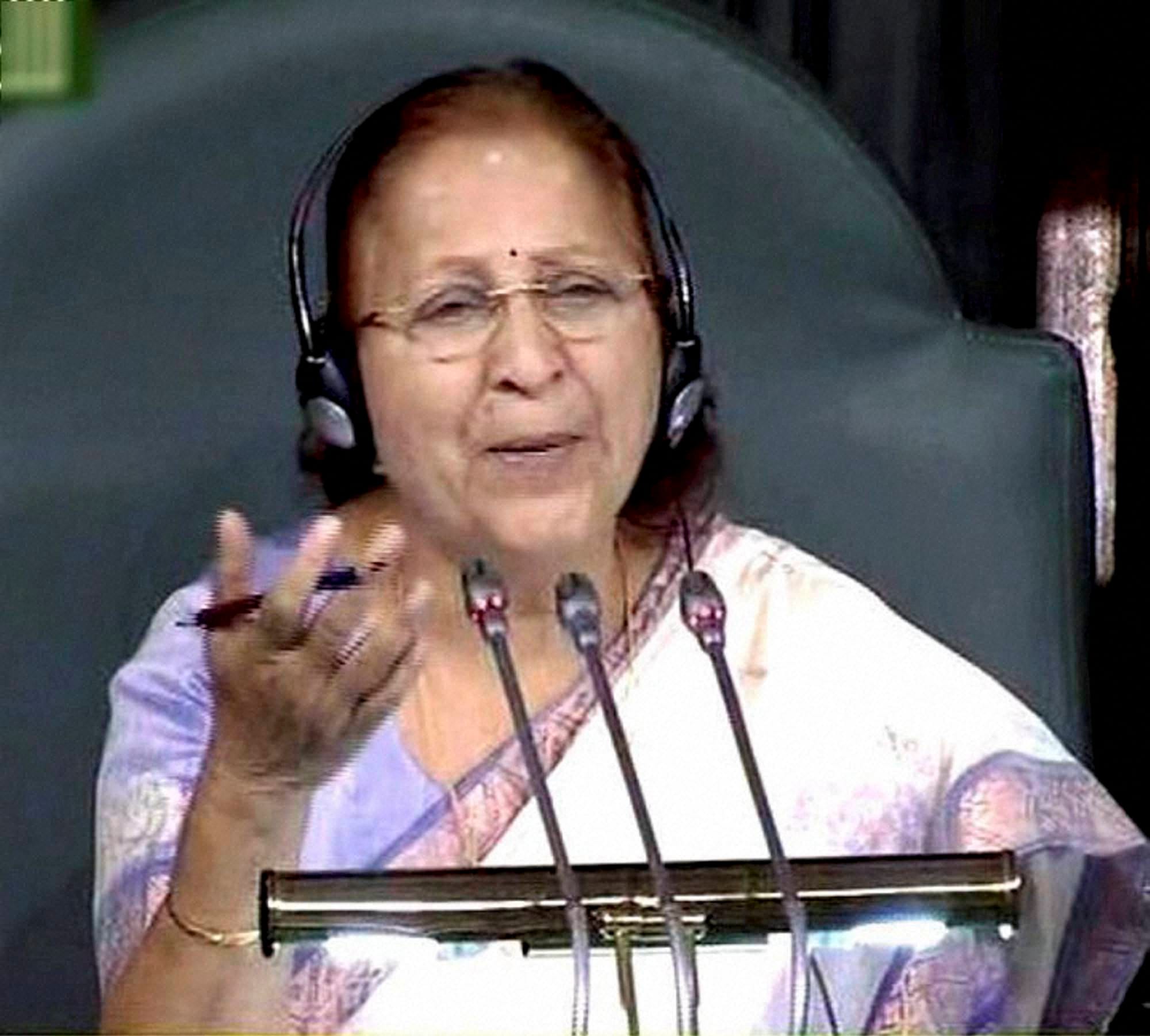 Godse' no longer an unparliamentary word - Sumitra Mahajan